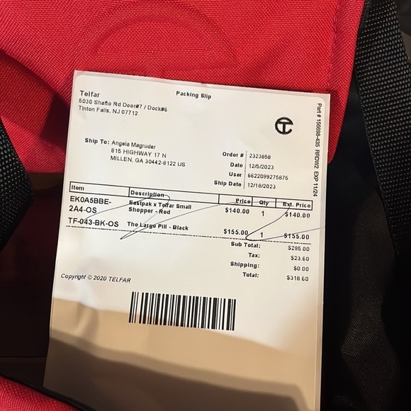 Telfar East park small shopper red. NWT - Picture 7 of 9